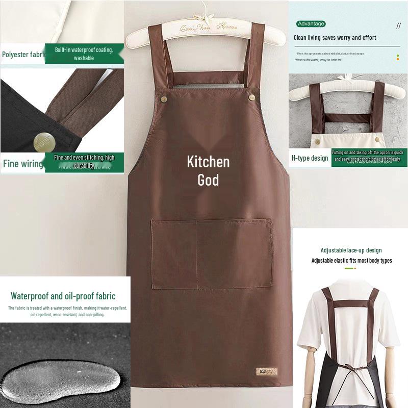 Waterproof, Oil-proof, and Stain-proof Custom Logo Unisex Apron for Work, Kitchen, and Barber Shop