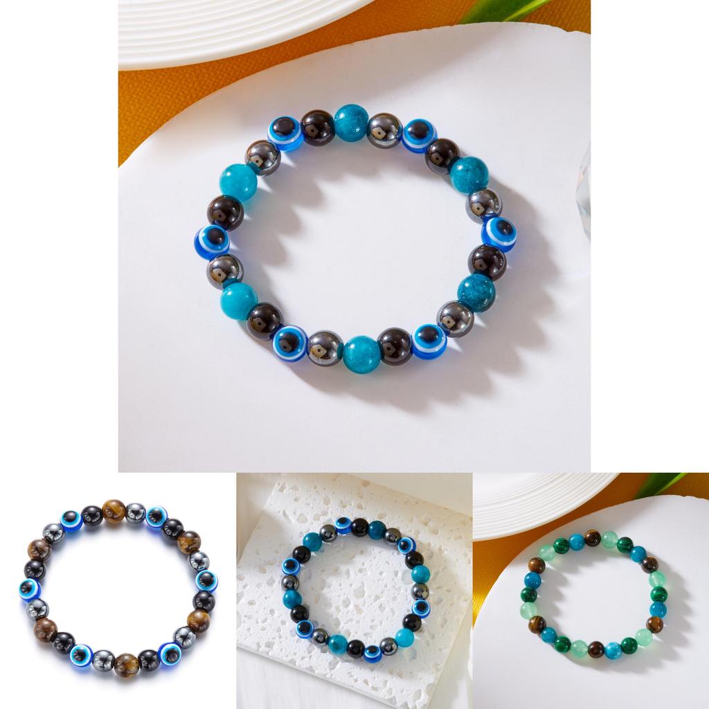 Eye Of The Devil Beaded Bracelet With Elastic Design For Fashionable Women Gift