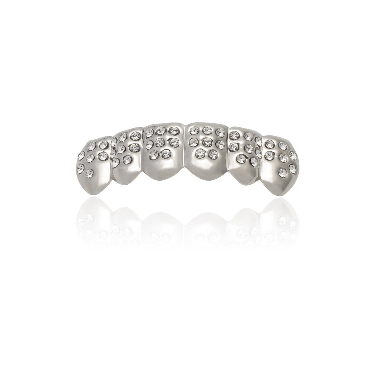 

Унисекс Золотой Набор Гриллз с 72 бриллиантами в стиле хип-хоп