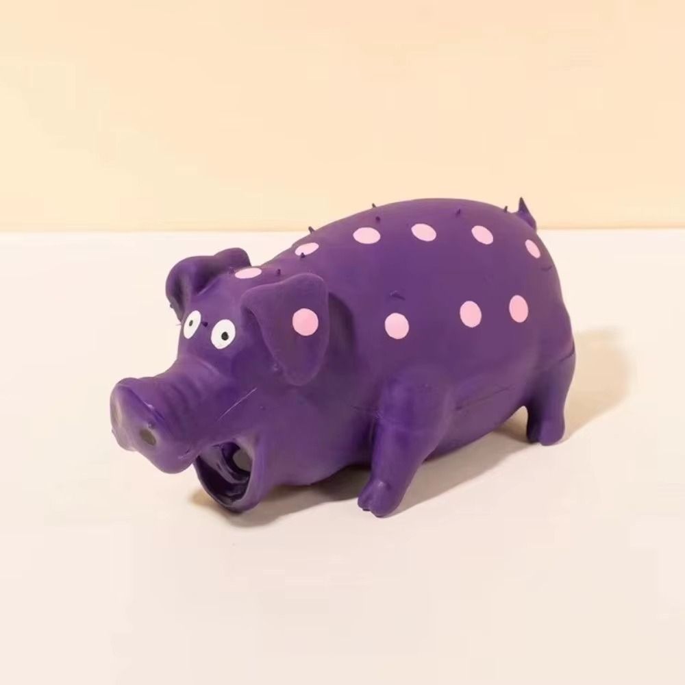 Latex Dog Squeaky Toy Soft Spotted Pig Dog Toy Eco-Friendly Squeaky Pig Dog Toy Pets Playing