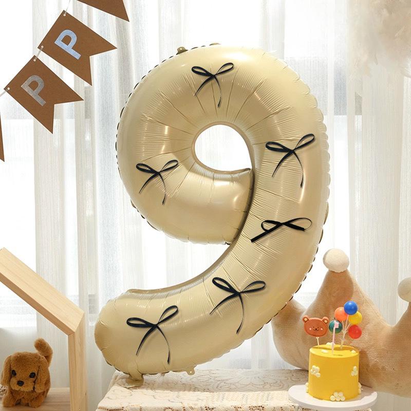 

Шары-банты 0-9 лет 32 дюйма Свадебные украшения Винтажные шары с цифрами День рождения 9