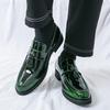 Fashion Men's Feet, Fringed Pointed Leather Shoes, Large Size Dress, Business Casual Shoes, Glossy Loafers, Men's Shoes