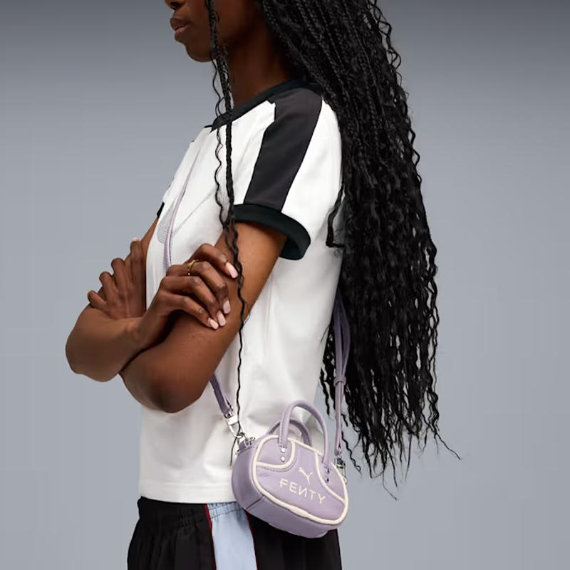 Puma X Fenty Pocket Grip Bag Fashionable Versatile Shoulder Crossbody Tote Women bags Light-Purple 092562-01