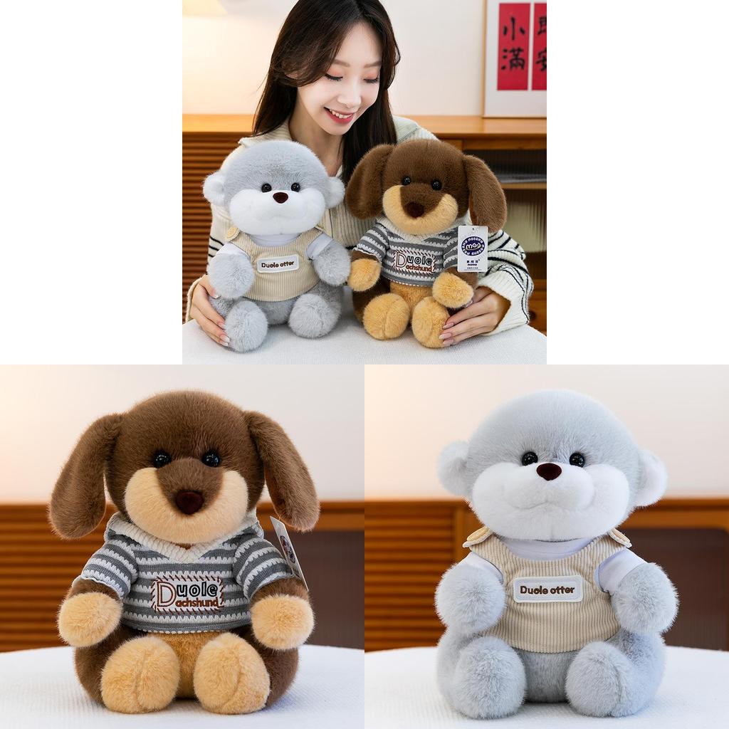 Cute Plush Dole Sausage Dog Water Otter Toy For Kids And Collectors