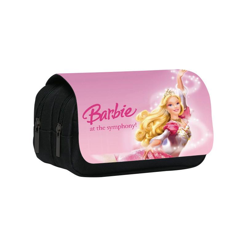 Barbie Princess Double Layer Pencil Case With Large Capacity For Kids School Supplies