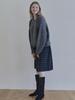 AVANT-G Boucle V-Neck Knit Pullover - Charcoal