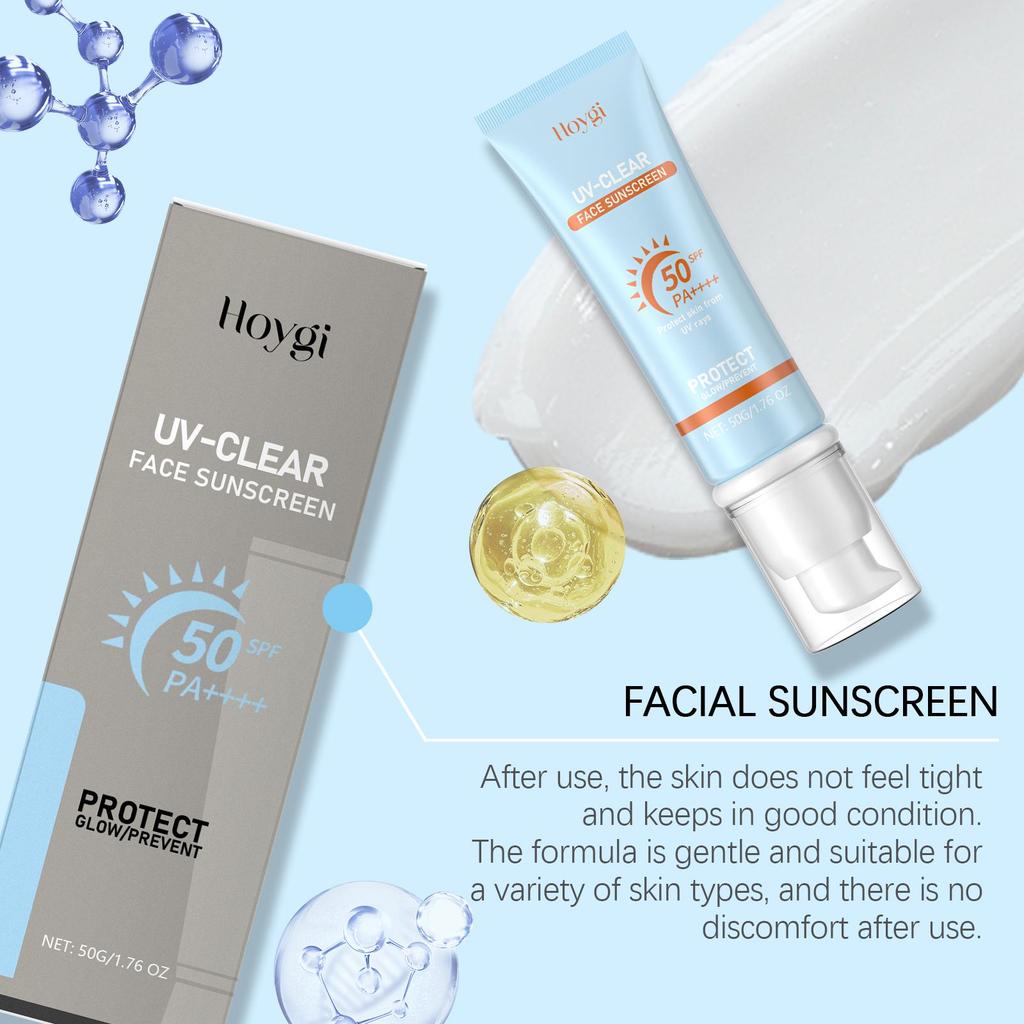 Hoygi Gentle Moisturizing Sunscreen Cream Outdoor Light Texture, Non-Greasy, Gentle Care, Moisturizing, Protective Cream