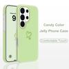 Simple Love Heart Phone Case For Samsung Galaxy S26 S25 S24 S23 Plus Ultra 5G Candy Colored Cover