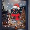 Christmas Festive Atmosphere Decorative Window Stickers, Window Glass Door Stickers, Cartoon Snowman Static Decorative Stickers
