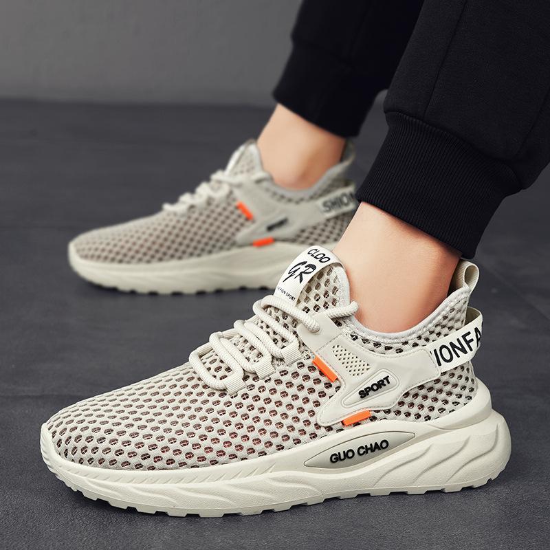 Summer new mesh shoes breathable fly knitting hollowed casual sports shoes youth street shots ins Internet celebrities popular shoes