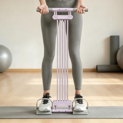 Banda Elastica per Esercizi con Maniglie, Banda Regolabile per Allenamento Addome, Vita, Braccia, Gambe, Corda Tesa per Addominali, Tirante per Caviglie, Attrezzatura per Esercizio