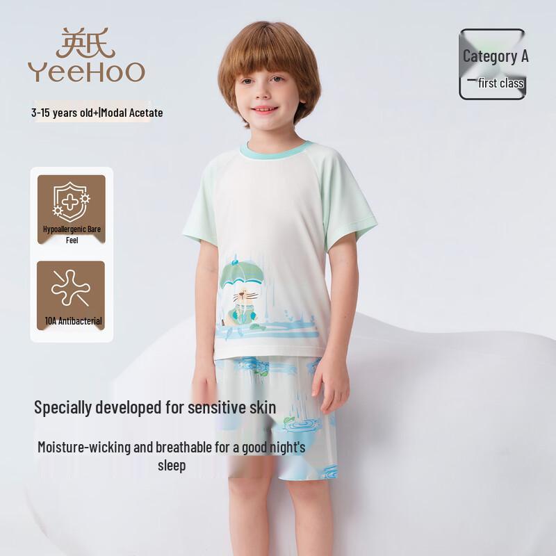 YEEHOO Boys  Lenzing Modal Short Sleeve Pajama Set 160
