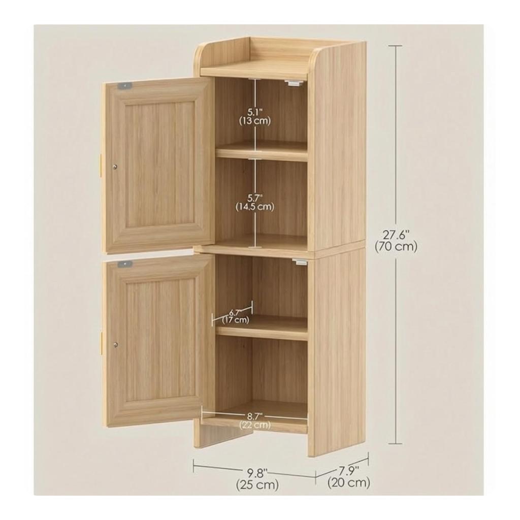 Tall Bathroom Storage Cabinet Slim for Powder Rooms