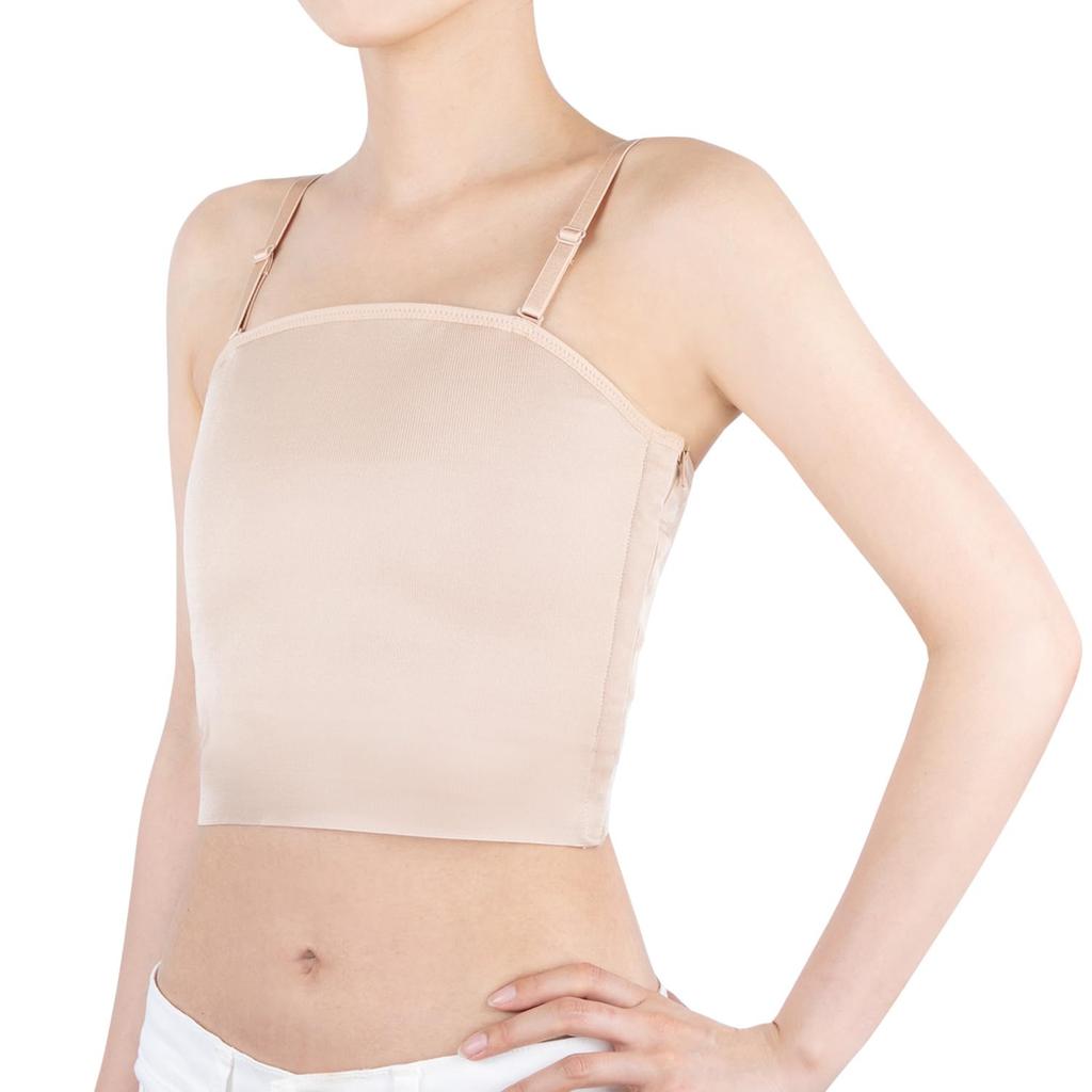 Classe Innerwear with Removable Makes Large Busts Look Size M Breast-Flattening (Tube Top) Straps, Shapewear, Chest-Flattening Bra, Smaller,