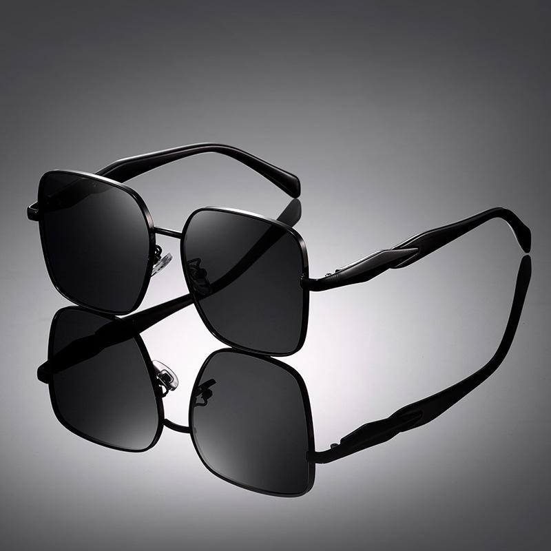 Unisex European-Style Square Sunglasses with UV Protection, Large Frame, Trendy Eyewear 2955