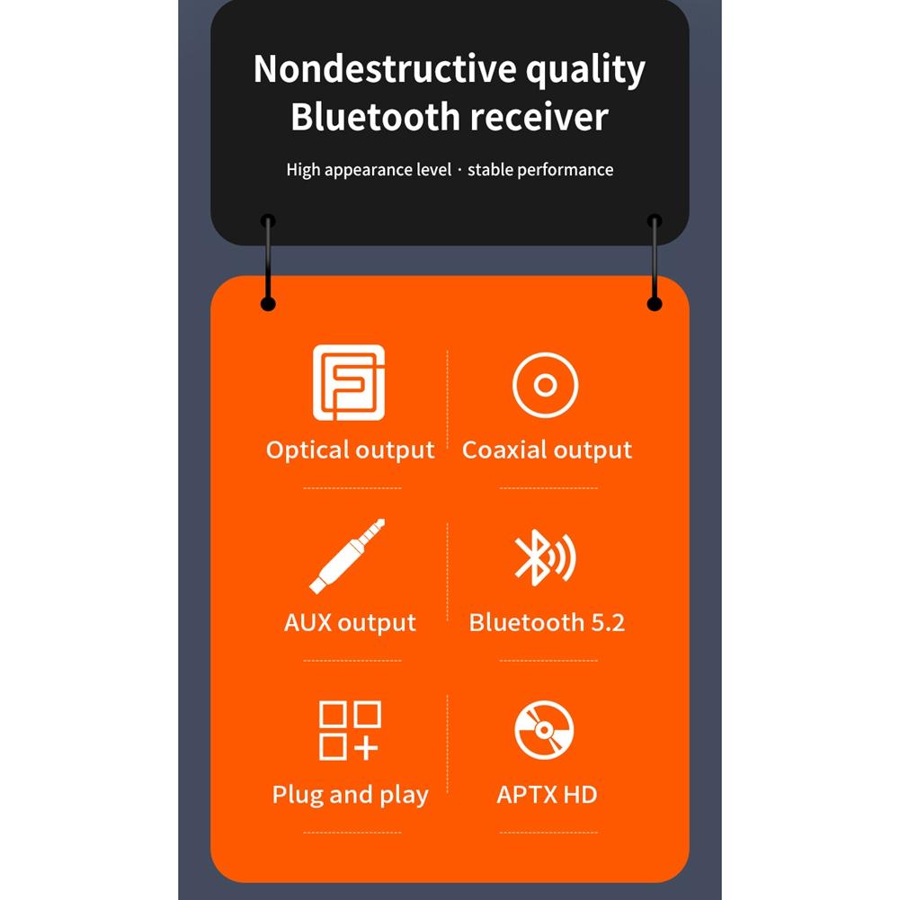 

D300 Wireless Receiver -HD BT 5.2 HiFi Stereo Audio Adapter Support Coaxial Optical Fiber for Headphone TV Amplifier China Mainland