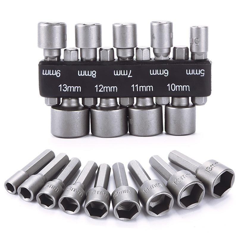 18pcs/set 5mm-13mm Hex Sockets Sleeve Nozzles Nut Driver Set Screwdriver Set Schroevendraaier Set Bits Sets Tools Socket Wrenches