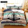 Marine Anchor Pattern Duvet Cover Set Fashion Bedding Set Ultra Soft Quilt Cover And Pillowcases For Kids Teens Boys Bedroom