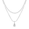 New 925 Silver Double Necklace Simple Charming Women's Pendant Geometric Shape Choker Birthday Gift Exquisite Jewelry