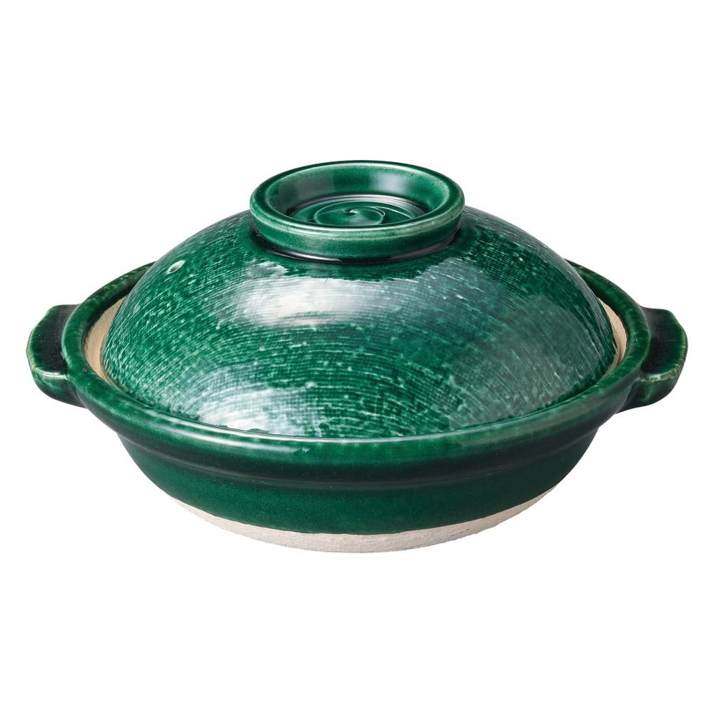

Green intertoed size earthen pot Arita ware earthen pot 6.5 [19×6cm]