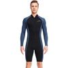 Men's 1.5mm One-Piece Long Sleeve Wetsuit for Diving, Snorkeling, and Surfing - Lycra Sun Protection.