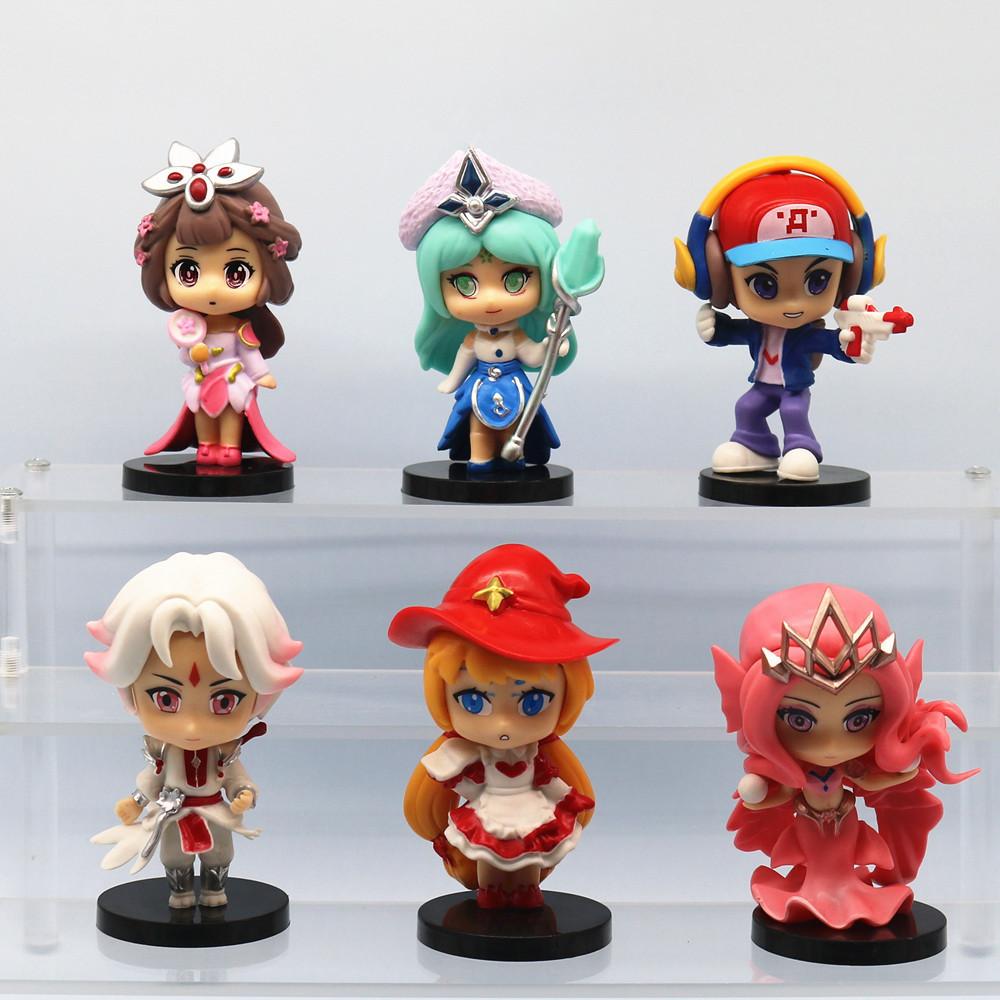 

Король Ручная работа Оптом Лу Бань Чжугэ Лян Ван Чжаоцзюнь Q-версия Фигурки Игровые аксессуары Модели из ПВХ Украшения Kings B