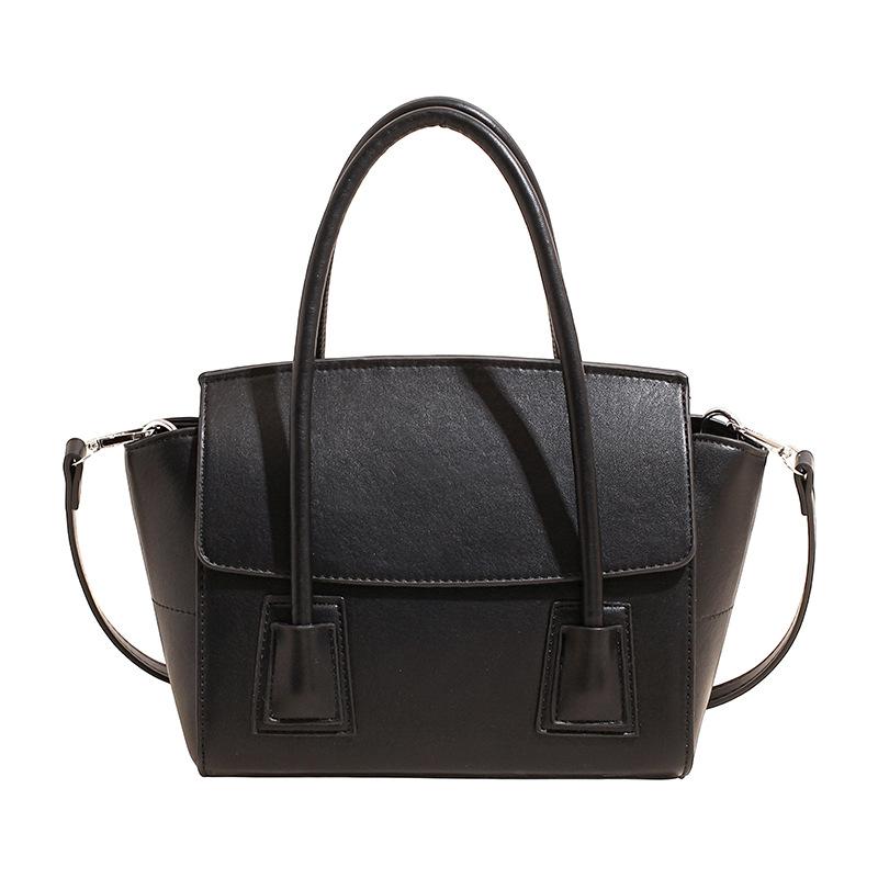 

Faux Leather Tote Bag Women Fashion Handbag with Top Handle чёрный