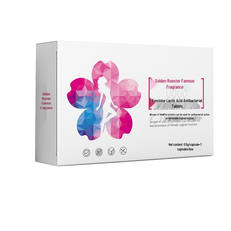 Golden Rooster Mingfang Women's Intimate Lactic Acid Antibacterial Tablets for Moisturizing Gynecological Care