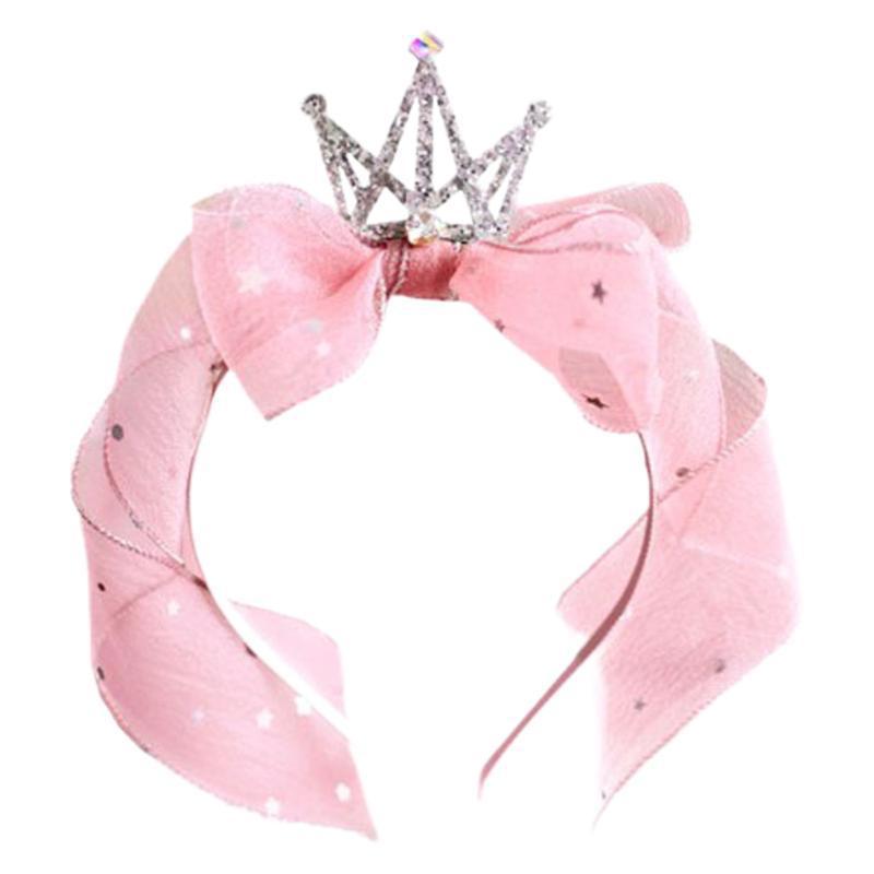 Kinder Strass Schleife Prinzessin Krone Stirnband und Haarspangen - Koreanischer Stil Haarschmuck für Mädchen und Frauen