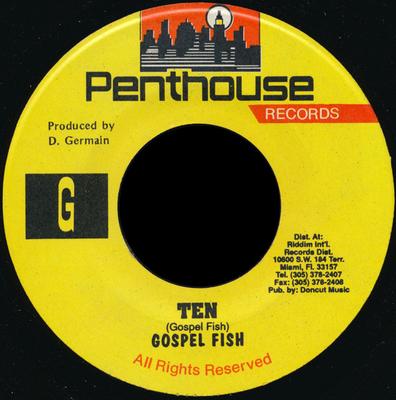 7inch Record GOSPEL FISH - Ten NONE Penthouse Recor 1991 US Reggae, Ska & Dub Used
