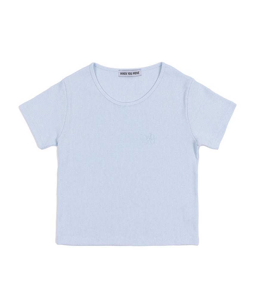 WHEN YOU MOVE Signature Logo Embroidered Round Cropped Short Sleeve (4 Colors)