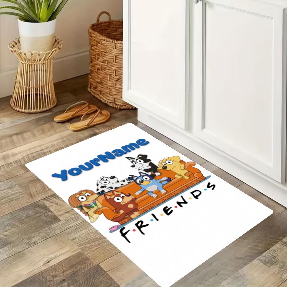 Bluey Customize Your Name Kitchen Rug Runner Rug Laundry Mat Hallway Entryway The Best Gift Choice