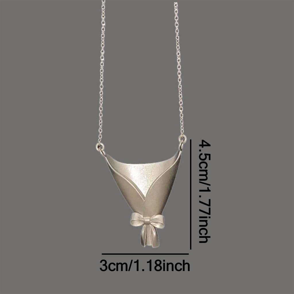 Wearable Vase Necklace Delicate Bouquet Pendant Chain Can Hold Real Or Dried Flowers. A Simple DIY Jewelry Gift Set for Women