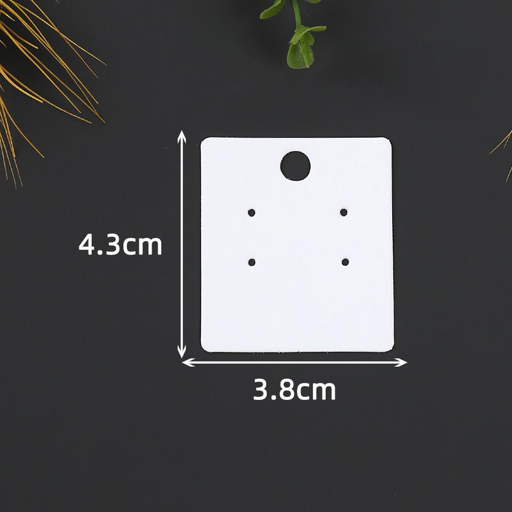 Kraft Paper Earring Display Card, Blank Label for Stud Earrings, Jewelry Packaging Hang Tag (4.3 x 3.8 cm)