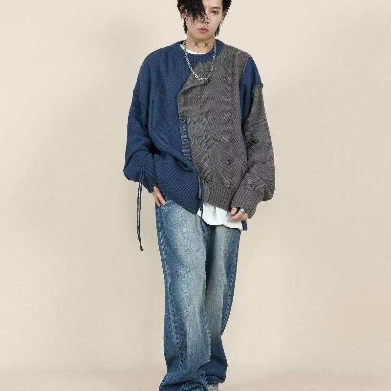 

Американский стиль, мужской свитер с круглым вырезом, японский ретро корейский стиль, ленивый стиль, свитер, куртка, осень и зима M