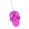 Reflective Mirrored Skull Head Ornament Hanging Chain Discos Balls Pendant for Halloween Parties and Unique Home Decors