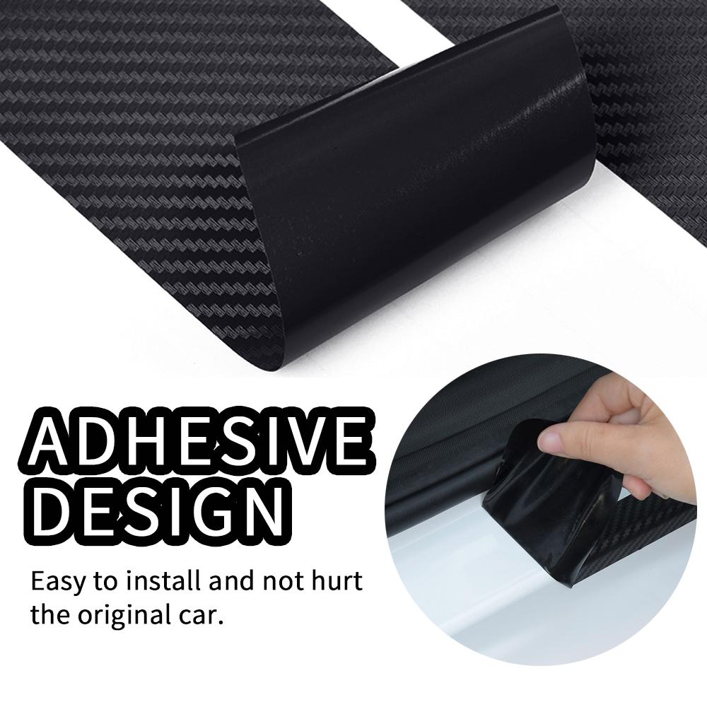 VKD2 1PCS Car Carbon Fiber Tail Trunk Rear Bumper Load Edge Protector Sticker For Alfa Romeo Giulia Mito Stelvio Sportiva Giulietta