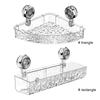 Wall Mounted Organizer Shelf Glacier Pattern Suction Shower Caddy Multifunctional Bathroom Storage Rack for Bathroom Kitchen