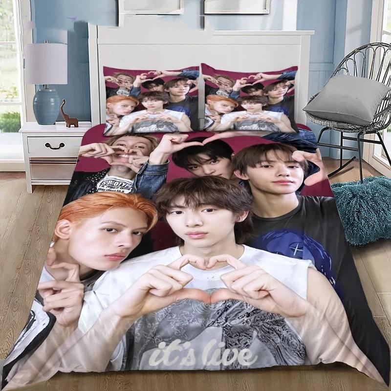 Cortis Red Red Hip Hop Silhouette Print Bedding Set Duvet Cover Set Urban Graffiti Bedding Bedroom Decor Pillowcas 50x75cm