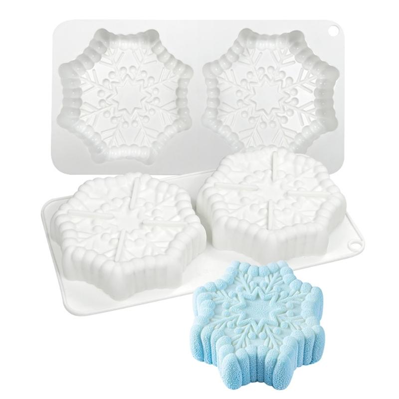 Flexible Silikon Schneeflocken Kuchenform Hitzebeständig Gebäck Backform Ofenfest Schokoladenform Küchenbackgeschirr