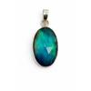 Pendentif Oval CERTIFIÉ en Argent Sterling 925 Opale Naturelle 21 Carats Bijoux Pour Cadeau