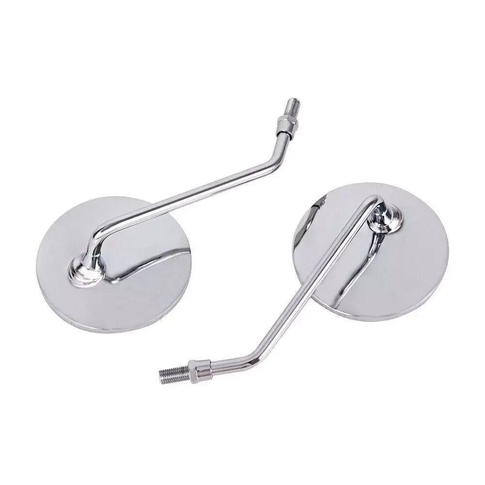 Universal 10mm Motorcycle Rearview Mirrors Scooter Chrome Round Side Mirror For Suzuki GN 125 Yamaha Jog BWS BWS 100 125 Vino
