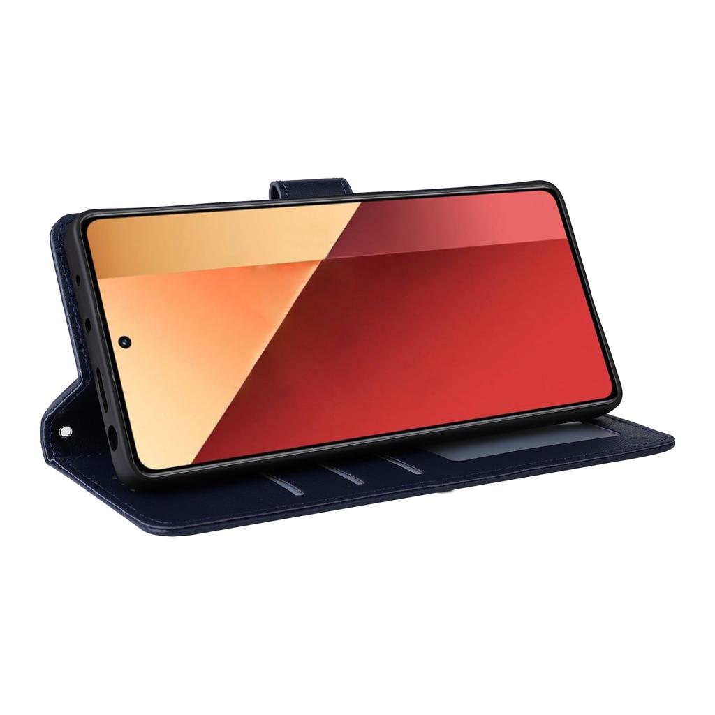 For Xiaomi Redmi Note 13 Pro 4G/Poco M6 Pro 4G Leather Case Card Slots Phone Stand Cover