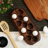 Bandeja de Ovos Ergonômica Feita à Mão Personalizada de Jacarandá Indiano Wrightwood - 12 Ovos