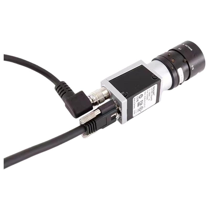 Industrial 6-Pin Angled Shielded Power IO Cable for Hikvision and Basler Cameras (HR10A-7P-6S Hirose-Compatible)