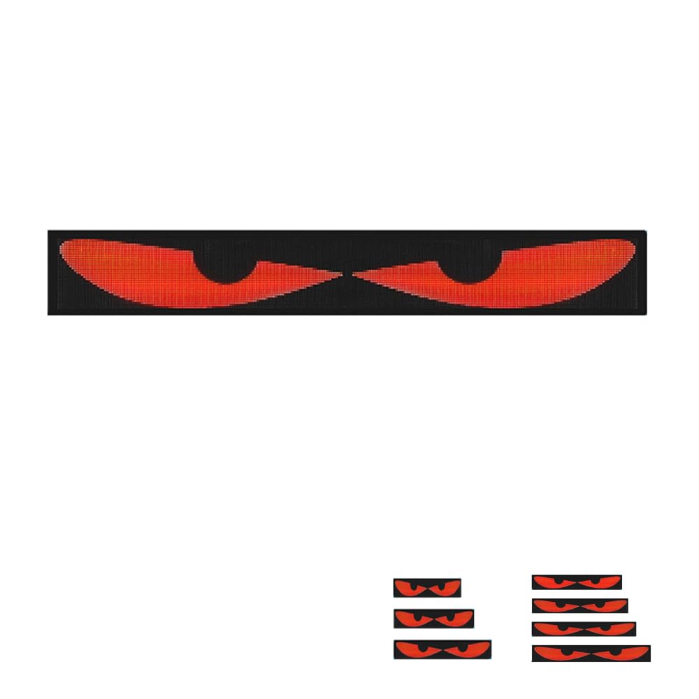 Sandqvipa Devil Eye Light Экран автомобиля Грузовик DIY Текстовый узор Динамичный Умный Красочный Глаз as described