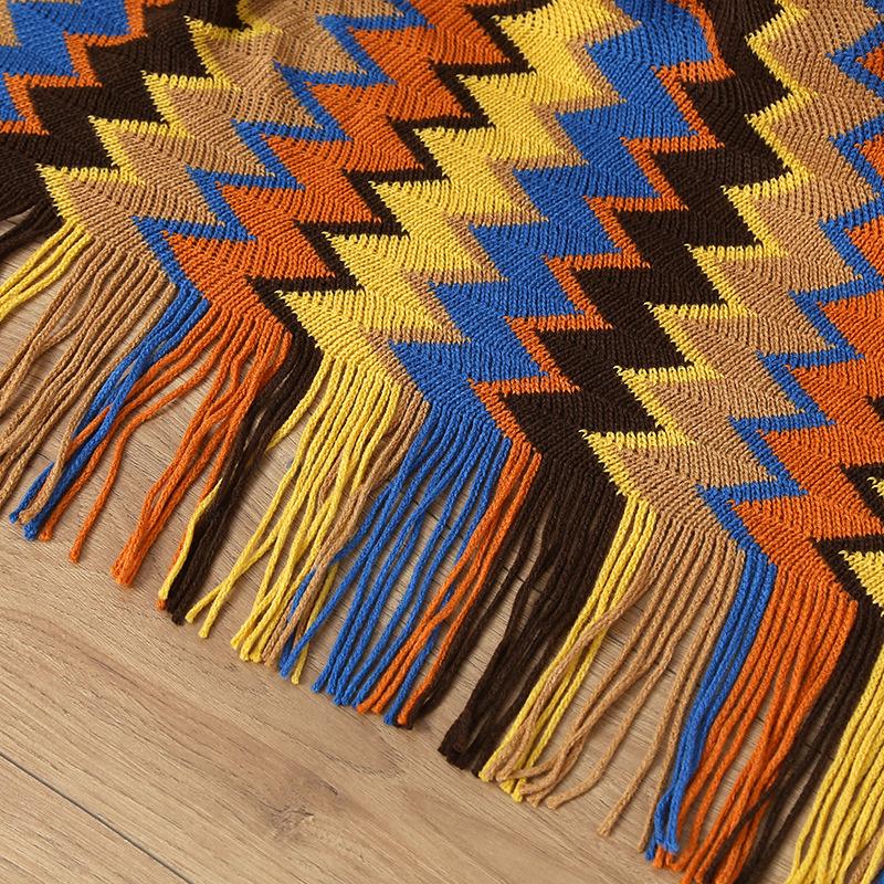 Bohemian Tassel Knit Office Sofa & Bed Throw Blanket