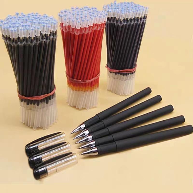 Neutral Pen Refills - Bullet Tip 0.5mm & 0.38mm Black Carbon Cores for Office & Student Use
