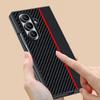 600D Business Sle Kevlar Carbon Fibre Leather Case For Samsung Z Fold 7 6 5 4 3 Solid Color Splice Shockproof Protect Cover