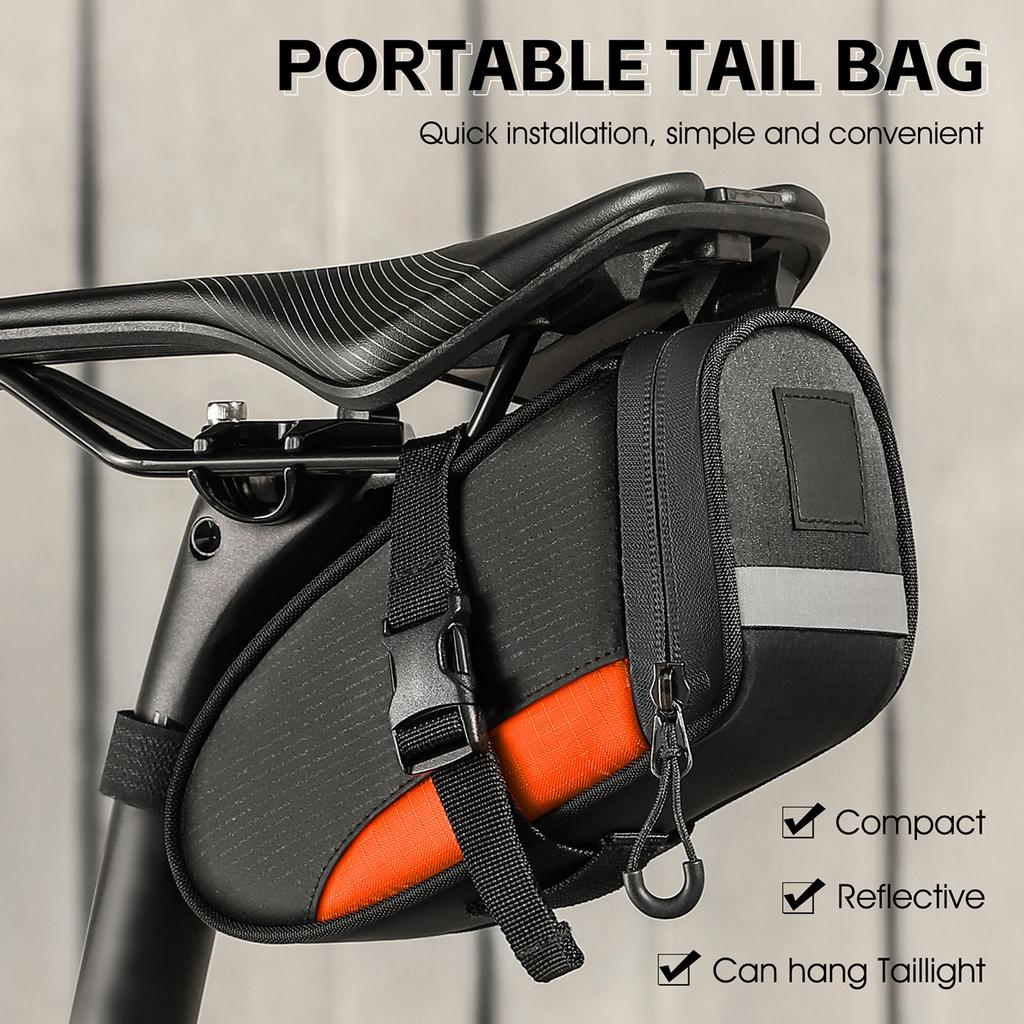 Bike Saddle Tube Bag Waterproof Under Seats Bag Large Capacity Cycle Storage Bag Quick Release Accessories